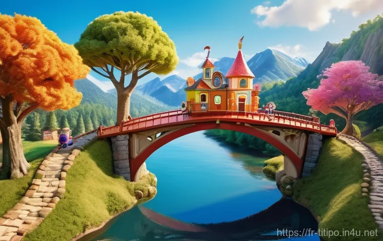 띠띠뽀의 글로벌 인지도 - **Prompt:** A heartwarming illustration showcasing the diverse personalities of Titipo and his train...