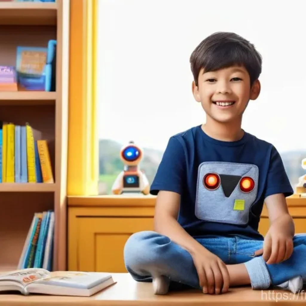 띠띠뽀와 관련된 산업 연구 - **Educational Robotics Adventure**
    A vibrant, eye-level shot of a curious child, approximately 8...