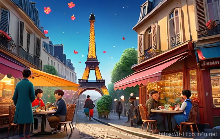 띠띠뽀와 세계 애니메이션 시장 - **Prompt:** A bustling, modern animation studio at the forefront of technology, featuring a diverse ...