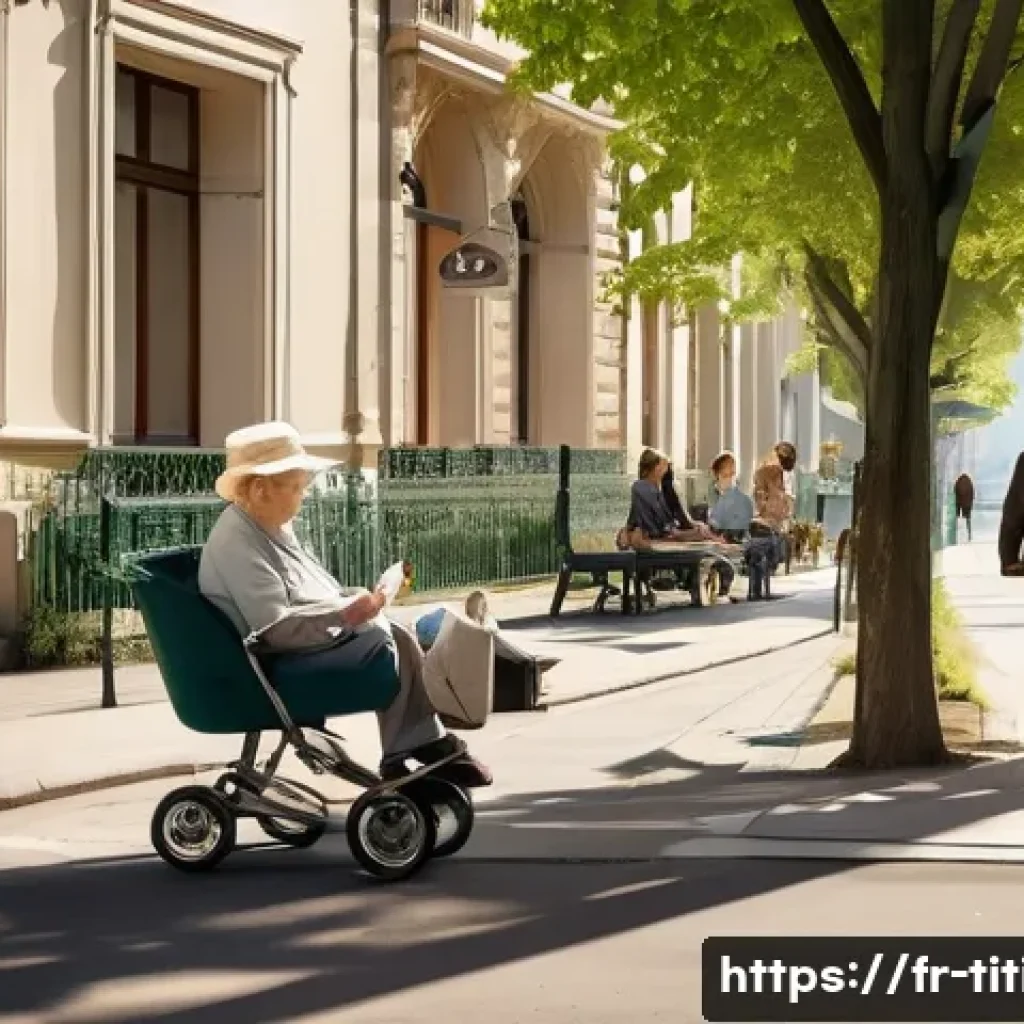 띠띠뽀와 도시 개발 이야기 - **Prompt:** A vibrant, sun-drenched street scene in a historic French city, where a modern, sleek tr...