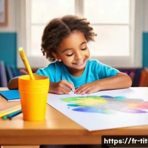 띠띠뽀 콘텐츠와 어린이들의 창의적 반응 - **Prompt 1: Cartoon-Inspired Creative Drawing**
    "A bright and cheerful image of a child, approxi...