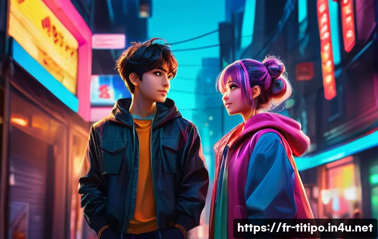 띠띠뽀 팬아트 갤러리 - A vibrant digital fanart scene inspired by DdippiPpo, featuring two characters in dynamic poses with...